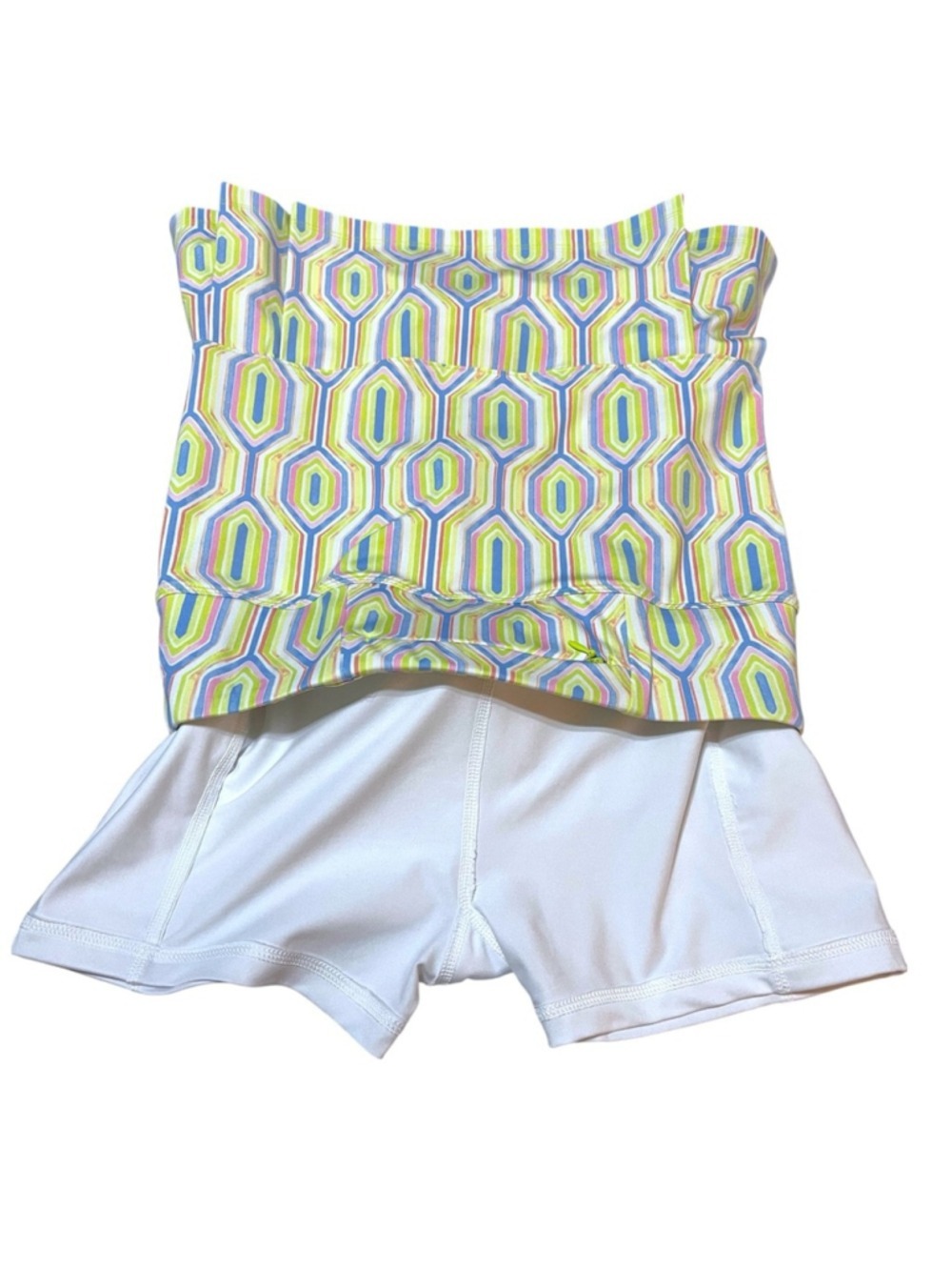 Sigrid Olsen Golf & Tennis Skort Size Small Geometric Print with Ruffles - Picture 5 of 7